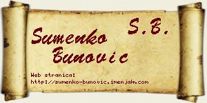Šumenko Bunović vizit kartica